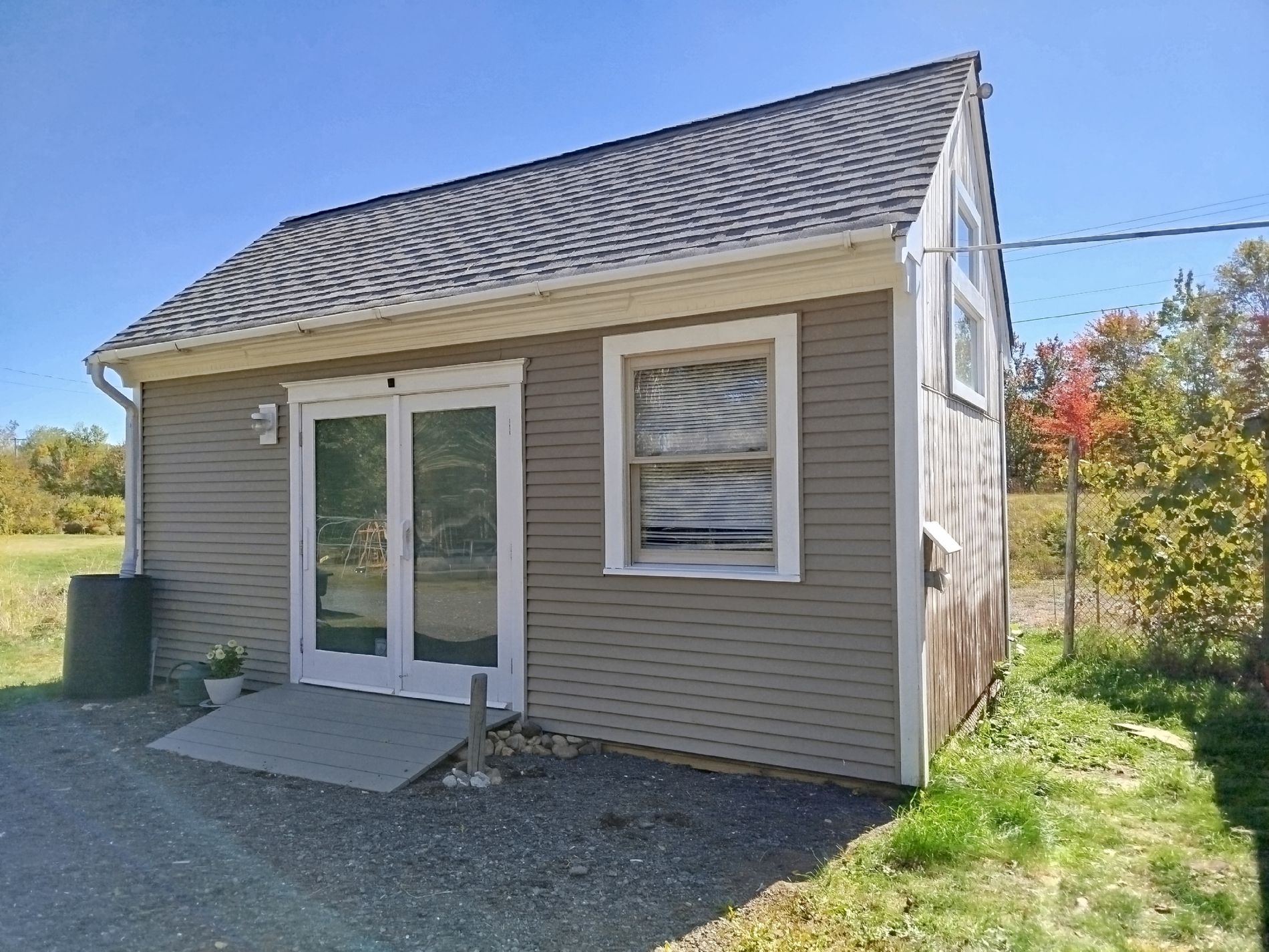 the back of the shed