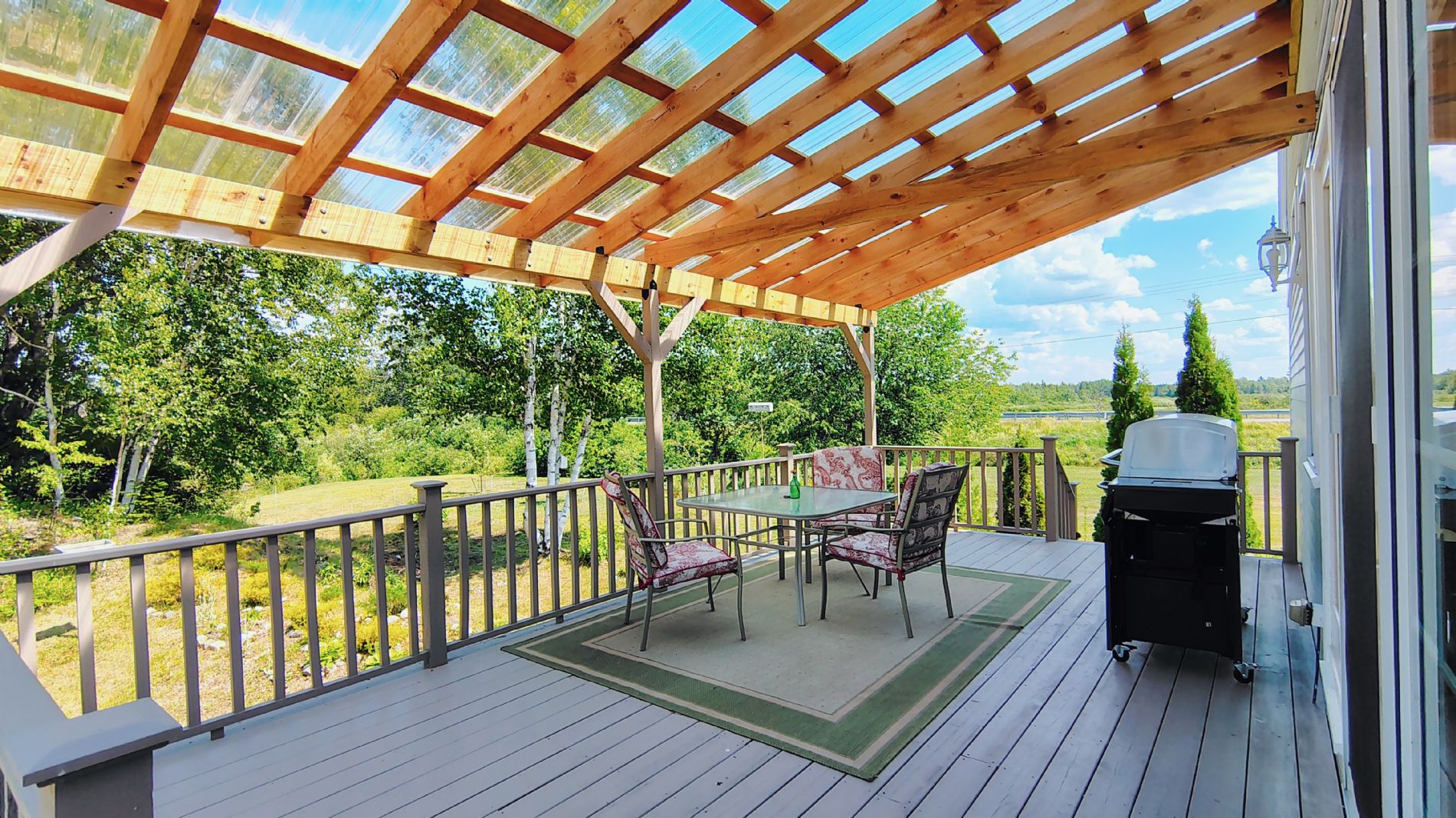 covered deck on the right