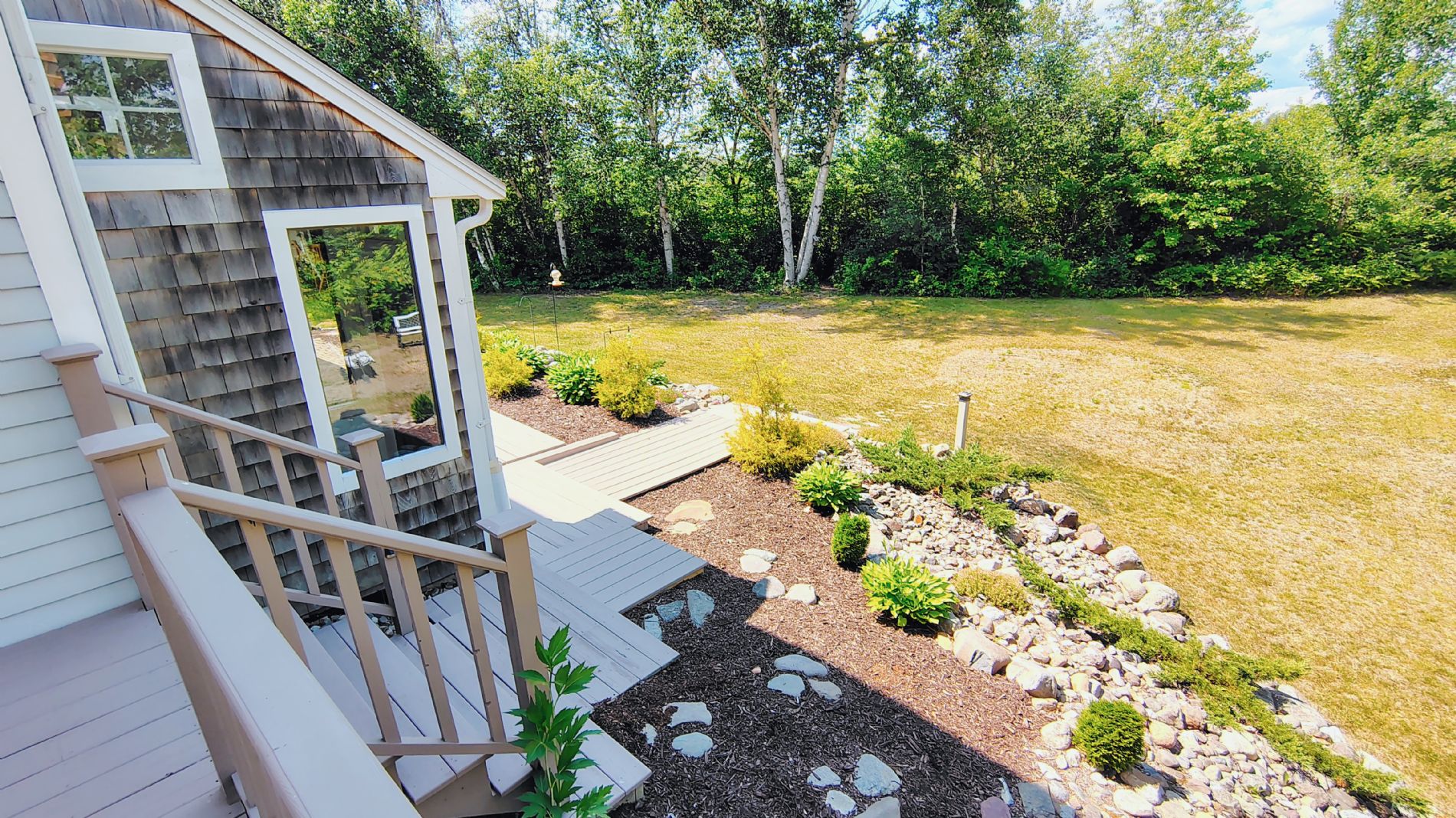 back yard from the right of the house